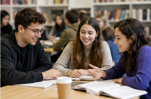 Des apprenants adultes travaillent ensemble